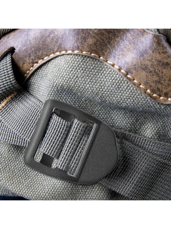 Durable Black Plastic Luggage Adjustment Buckle for Backpacks and Belts