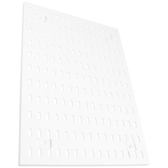 DEEPCRAFF White Plastic Pegboard Wall Organizer for Home and Office Storage with Easy Punch-Free Installation