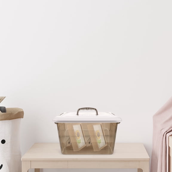 DEEPCRAFF Portable Storage Box Plastic Container with Handle for Home and Travel