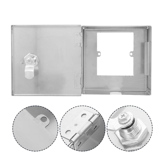 DEEPCRAFF Plated Silver Outdoor Electrical Enclosure with Lock for Secure Waterproof Socket Protection
