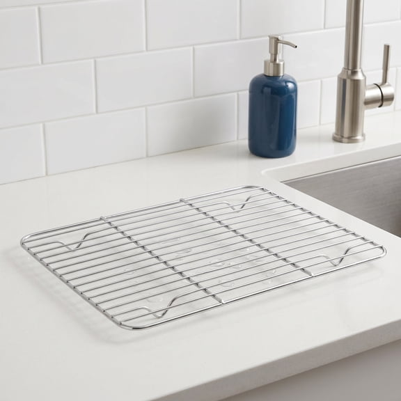 DEEPCRAFF Plated Silver Stainless Steel Cooling Rack for Baking and Cooking with Non Stick Surface