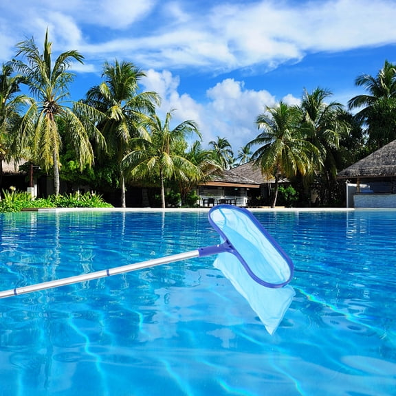 DEEPCRAFF Lightweight Blue Pool Net for Skimming Leaves and Debris in Pools
