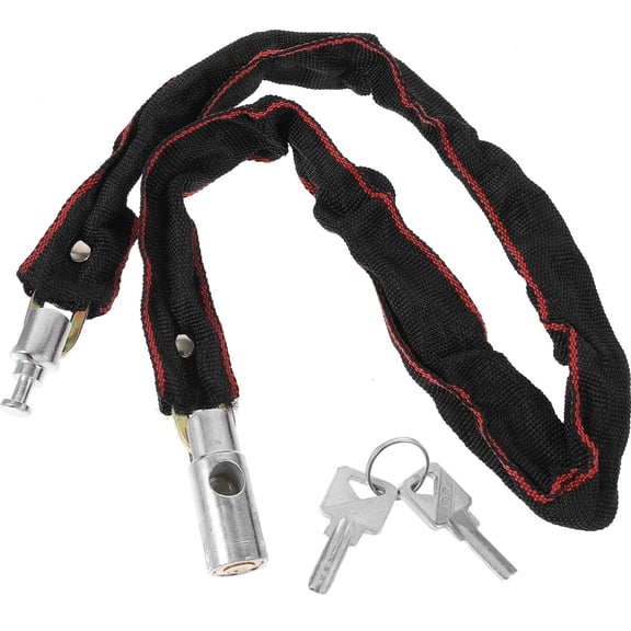 DEEPCRAFF Heavy Duty Portable Black Chain Lock with Thick Steel Cable for Securing Bikes, Outdoor Gear, and Equipment