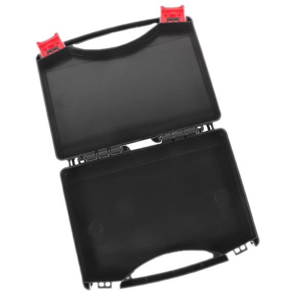 DEEPCRAFF Portable Black Plastic Tool Box Organizer for Storage with Handle and Multiple Compartments