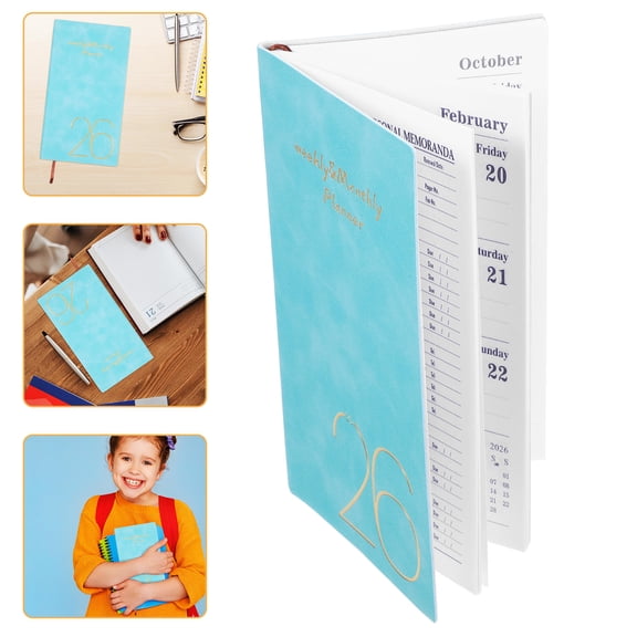 DEEPCRAFF Portable Desk Planner Notebook with Thick Paper for Time Management
