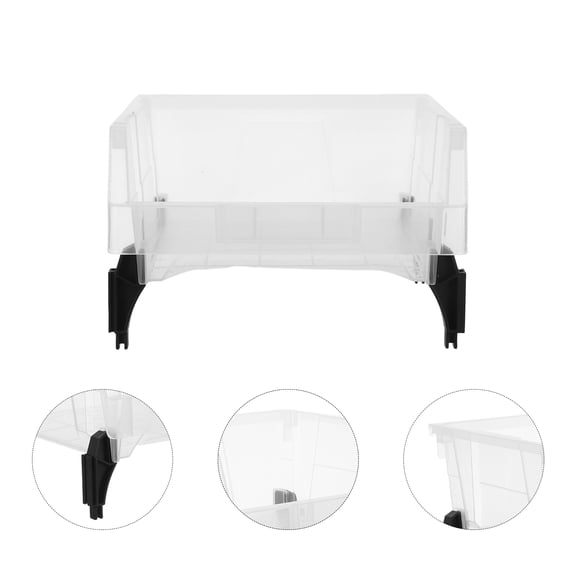 DEEPCRAFF Transparent Plastic Sorting Box with Durable PP for Desktop Small Parts Organization