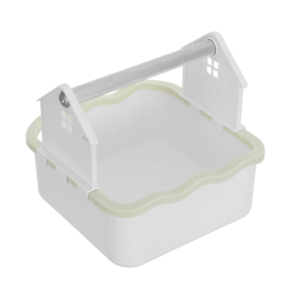 DEEPCRAFF Portable White Desktop Bird Perch Stand for Conures Lovebirds and Cockatiels
