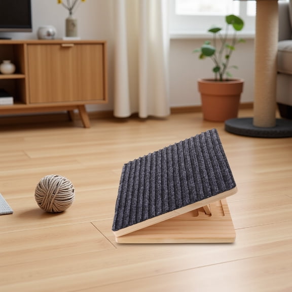 DEEPCRAFF Portable Wooden Pet Ramp with Adjustable Angle for Couch Bed and Stairs Access