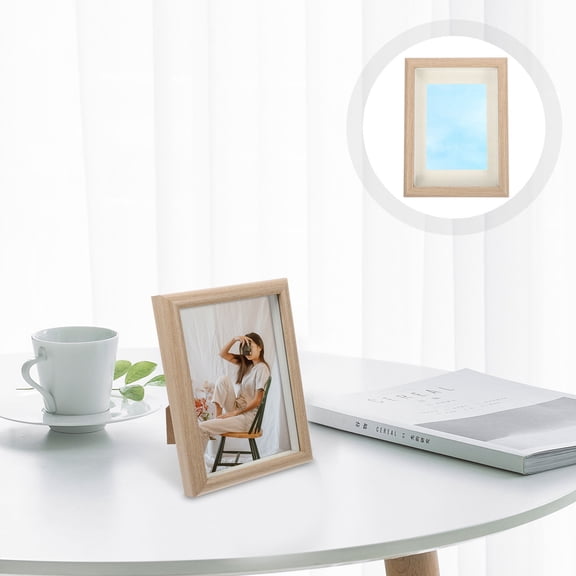DEEPCRAFF Oak -Inch Wooden Photo Frame 12.7x17.8 cm for Coffee Shop Bar and Home Decor