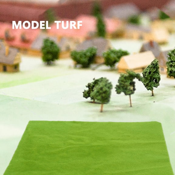 DEEPCRAFF Artificial Grass Mat Light Green Plastic Durable for Model Projects