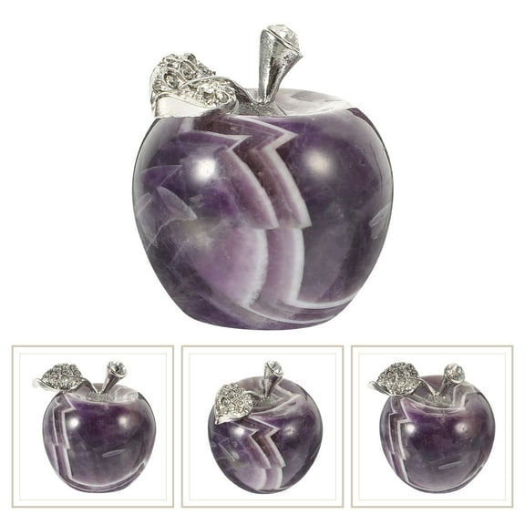 DEEPCRAFF Fall Apple Decorations for Home Purple Crystal Ornament for Teens 1Pcs