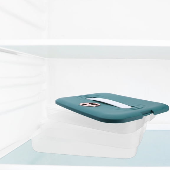 DEEPCRAFF Multilayer Fridge Food Storage Bins with Lid Antistick Base Clear Plastic Organizer