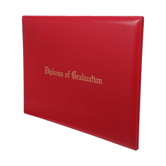 DEEPCRAFF Elegant Red Document Holder Folder with Padded Leatherette for Graduation Certificate Display