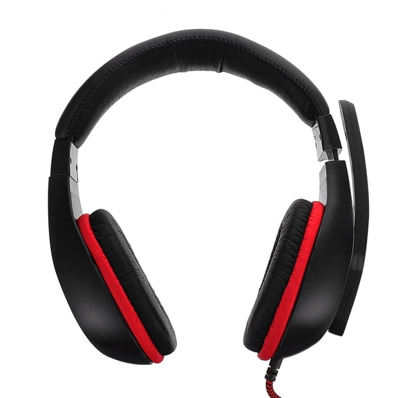 DEEPCRAFF Over Ear Gaming Headphone Red Wired Headset with Microphone for Clear Sound