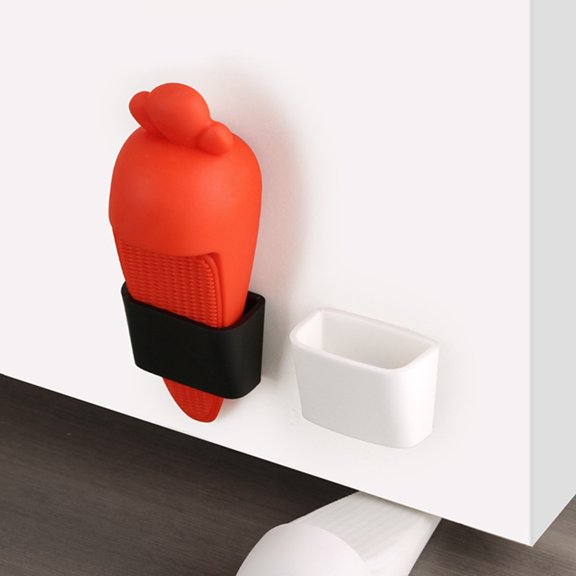 DEEPCRAFF Red Silicone Door Stop with Non- Base for Home Door and Stability