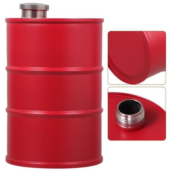 DEEPCRAFF Red Stainless Steel Large Capacity Leakproof Wine Flask Portable Travel Bottle Container