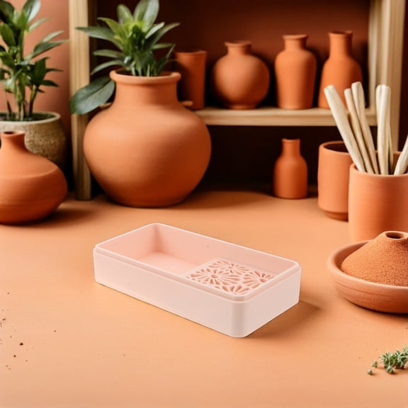 DEEPCRAFF Air Dry Clay Storage Box with Anti Stick Powder Container and Refillable Design