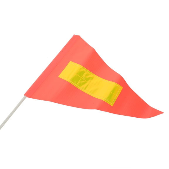 DEEPCRAFF Reflective Safety Flag with Pole Orange Triangle High Visibility for Bikes and Scooters