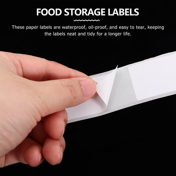 DEEPCRAFF Removable Refrigerator Labels White for Food Storage on Glass Metal Plastic