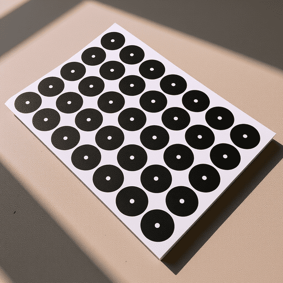 DEEPCRAFF Replaceable Pool Table Marker Spots Black Paper 35 Pieces per Sheet for Pool Players