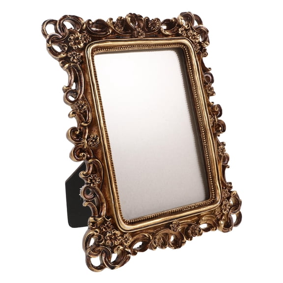 DEEPCRAFF Vintage Golden Resin Picture Frame Ornate Scroll Design for Wall and Table
