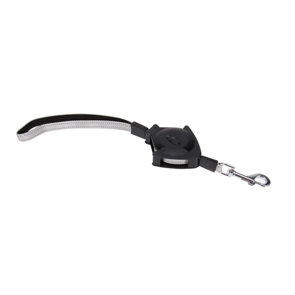 DEEPCRAFF Black Automatic Dog Leash with Comfortable Grip, Reflective Safety, and Easy Lock Control for Walking Pets