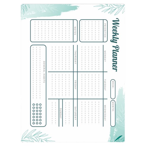 DEEPCRAFF Reusable PVC Whiteboard Planner Sticker for Wall Weekly Schedule and Task Management