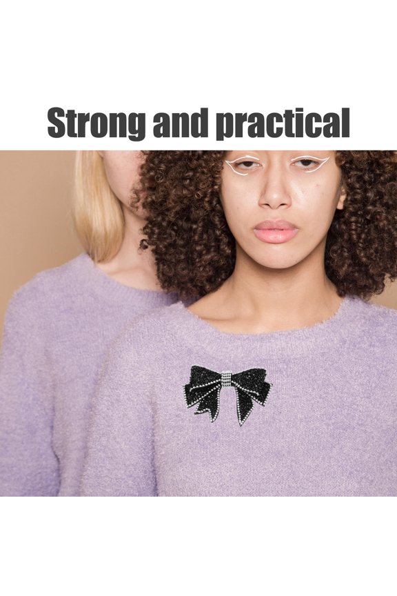 Rhinestone Black Bow Tie Lapel Pin Elegant Alloy Brooch for Formal Wear