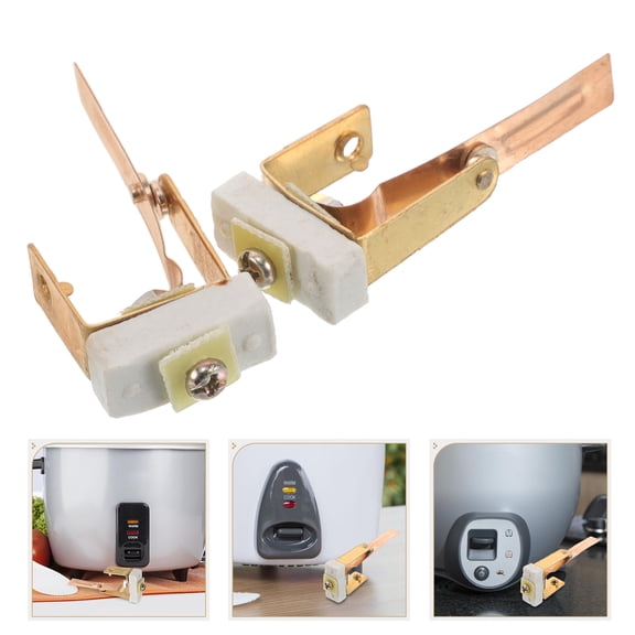 DEEPCRAFF Iron Foot Temperature Switch for Rice Cooker 2Pcs Silver