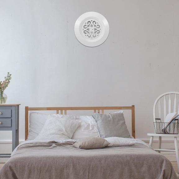 DEEPCRAFF Exhaust Fan Soffit Vent Cover 5.5 Inch White Plastic for Ceiling Airflow Control