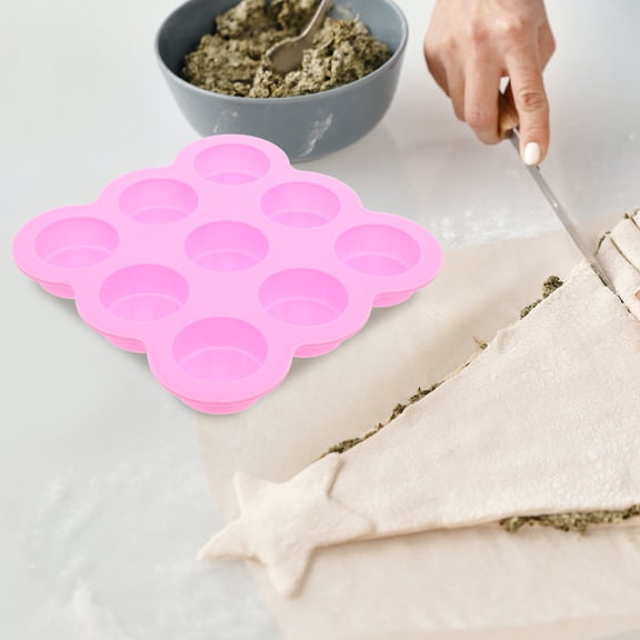 DEEPCRAFF Pink Silicone Cylinder Cake Mold for Kitchen Use and DIY Projects