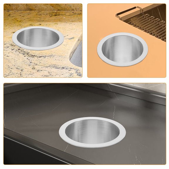 DEEPCRAFF Metal Round Countertop Trash Chute Grommet for Kitchen Storage with Corrosion Resistance