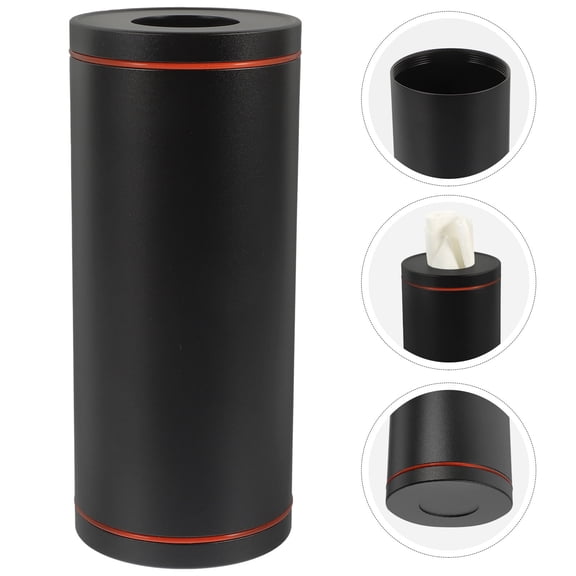 DEEPCRAFF Round Tissue Box Container Metal Paper Towel Storage for Car and Home