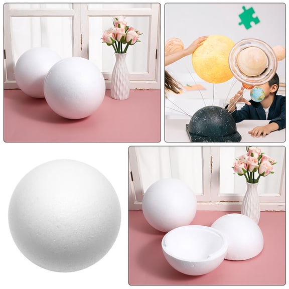 DEEPCRAFF White Hollow Foam Ball for DIY Projects Crafting and Custom Painting Sphere