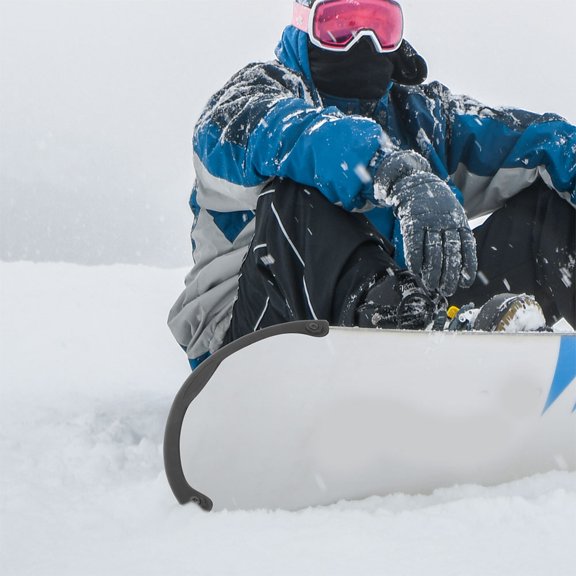 DEEPCRAFF Rubber Edge Protectors for Snowboard 2pcs Deck Guard Strips Shock Absorbing Tail Protection