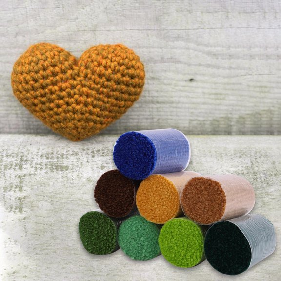 DEEPCRAFF Rug Tufting Yarn Embroidery Threads Green for Children's Crafts 18Pcs