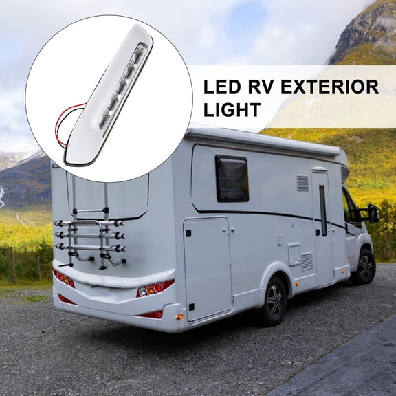 DEEPCRAFF Rv Porch Light LED White Waterproof with Voltage Regulation Easy Installation for Outdoor Trailer and Camper