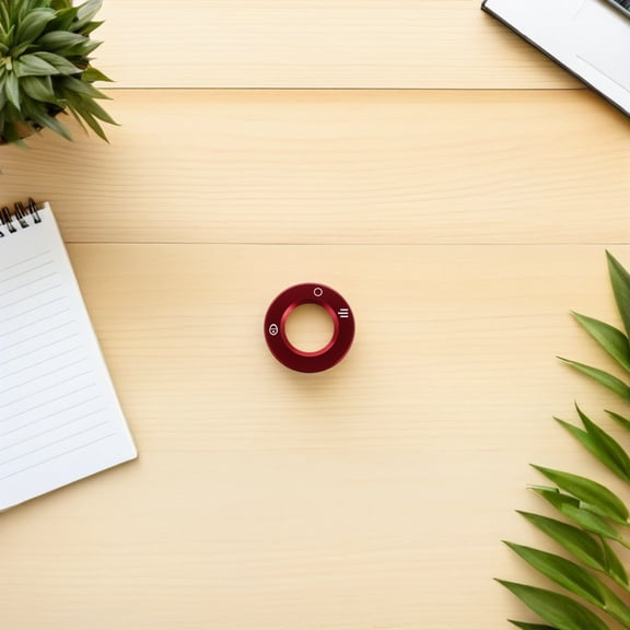 DEEPCRAFF Self Adhesive Red Aluminum Push Start Button Cover for Scooter Ignition Switch