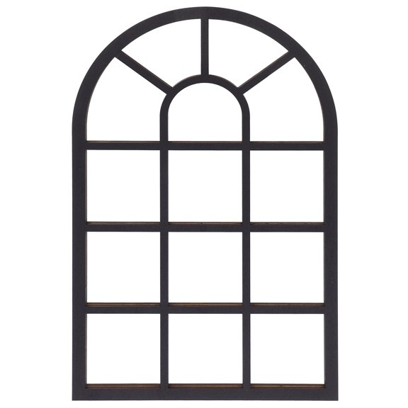 DEEPCRAFF Decorative Black Wooden Window Frame Sticker for Wall Living Room Decor