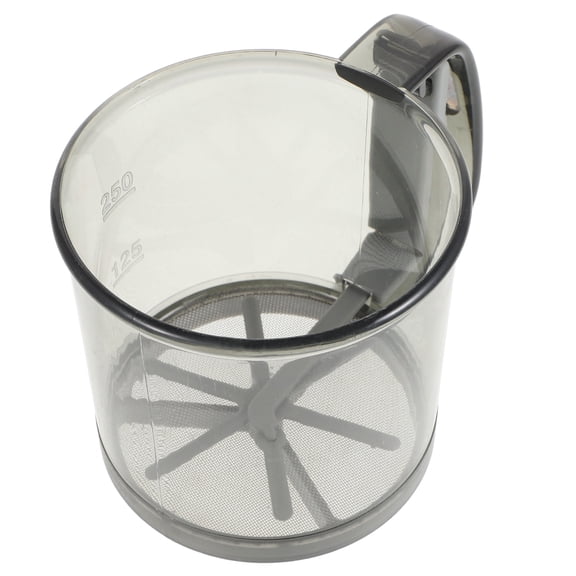DEEPCRAFF Semiautomatic Flour Sifter with Fine Mesh Screen for Baking, Cake Flour, Sugar Dusting and Cooking, Gray