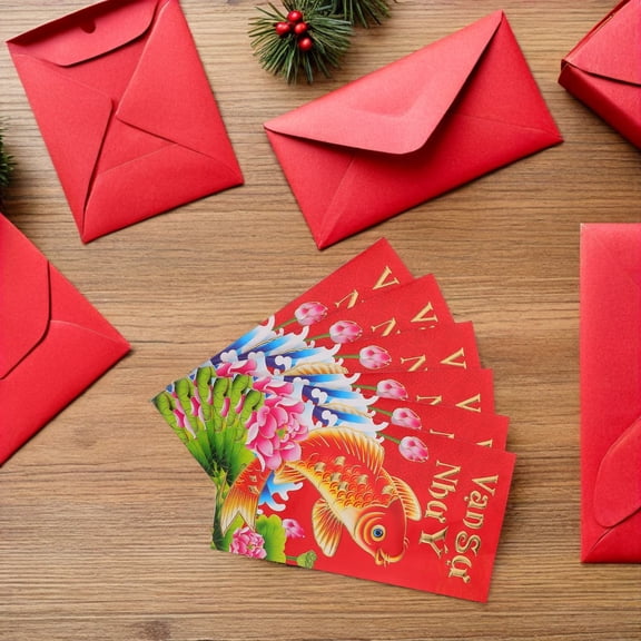 DEEPCRAFF 72Pcs Paper Vietnamese Lucky Money Envelopes with Vivid Print for Year of The Horse