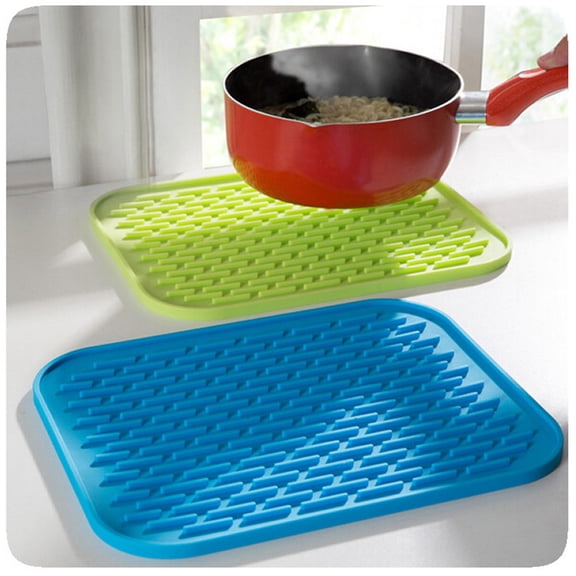 DEEPCRAFF Green Silicone Flexible Cushion Mat for Kitchen Cooking and Food Preparation
