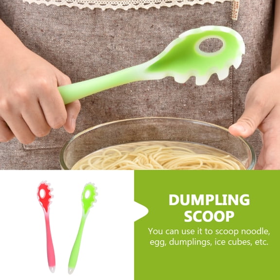 DEEPCRAFF 2Pcs Silicone Pasta Spoon Server Non-Stick Kitchen Tool for Home Use