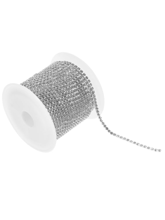 Rhinestone Chain for Crafts, Sewing, Wedding Belts - Alloy Material Decorative Trim