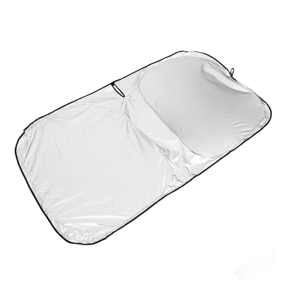 DEEPCRAFF Silver Titanium Cloth Front Windshield Sun Shade 1Set for Automotive Exterior