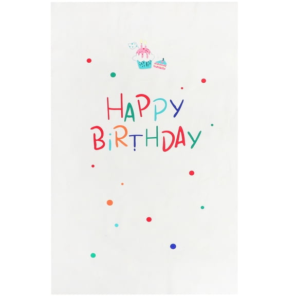 DEEPCRAFF Birthday Party Backdrop White Polyester Material for Wall and Door Hanging