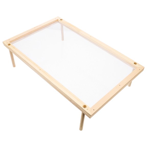 DEEPCRAFF Beige Wooden Spaghetti Rack Food Grade Kitchen Noodle Drying Stand for Home