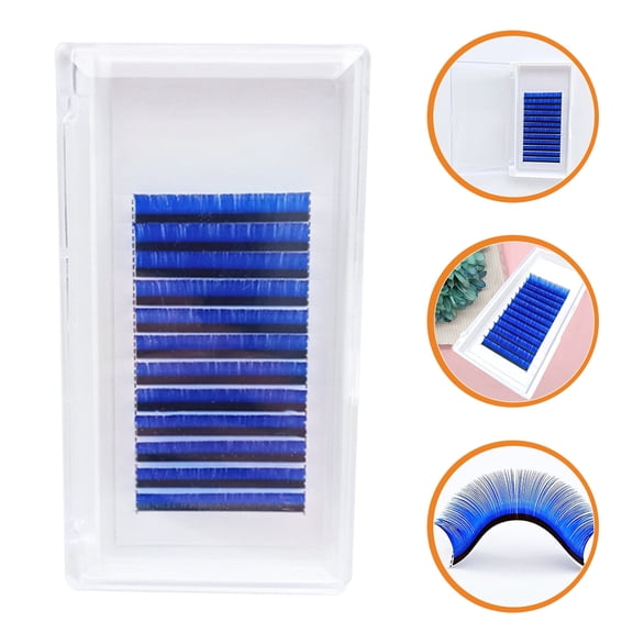 DEEPCRAFF Blue Synthetic False Eyelashes for Cosplay Concerts and Costumes Perfect for Eye Makeup 1 Box