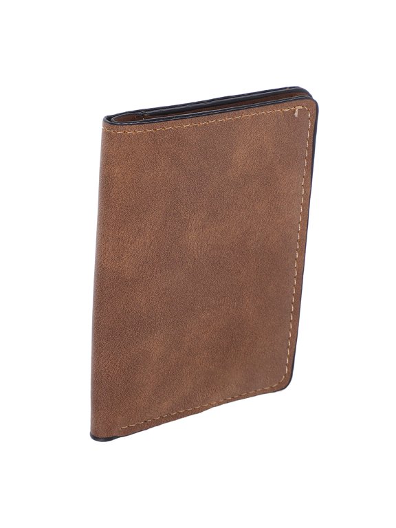 Sleek Brown Travel Wallet Organizer with Vertical Style and Lightweight Durable Material