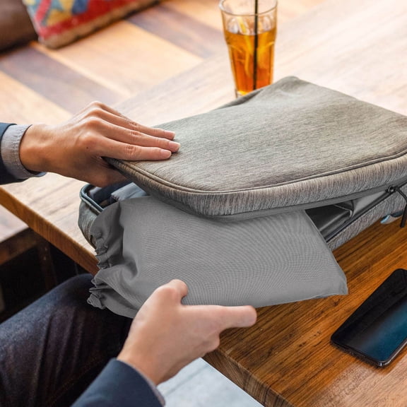 DEEPCRAFF Sleeping Bag Liner Grey Polyester Comfortable Travel Bedding for Hotel Use